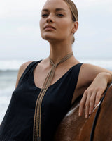 1D002 LARIAT NECKLACE | CHAMPAGNE - Marie Laure Chamorel