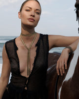 1D005 LARIAT NECKLACE | GOLD - Marie Laure Chamorel
