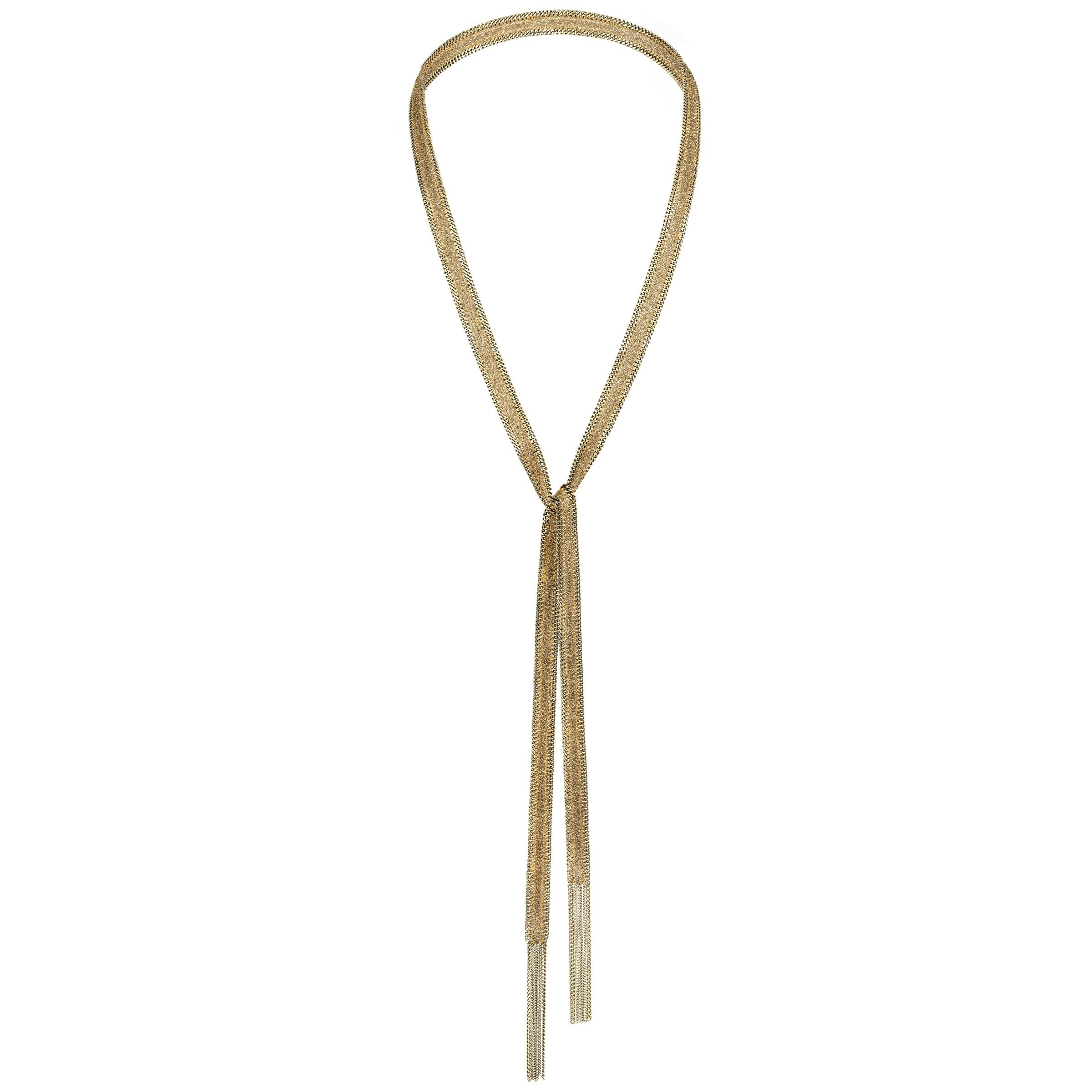 1D005 LARIAT NECKLACE | GOLD – Marie Laure Chamorel