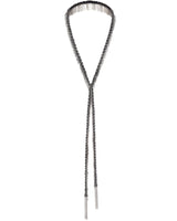 1L003 MULTI TWIST LARIAT NECKLACE | BLACK - Marie Laure Chamorel