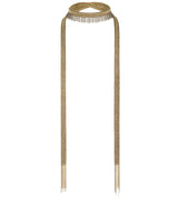 1L005 MULTI TWIST LARIAT NECKLACE | ANTIQUE GOLD - Marie Laure Chamorel