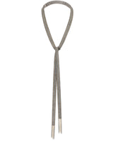 1L006 MULTI TWIST LARIAT NECKLACE | ANTIQUE SILVER - Marie Laure Chamorel