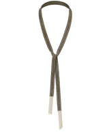 1L010 LARIAT NECKLACE | KAKI ANTIQUE GOLD - Marie Laure Chamorel