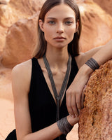 1L011 LONG NECKLACE | BLACK RUTHENIUM - Marie Laure Chamorel