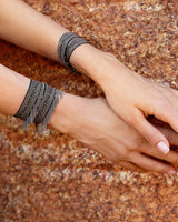 1L013 DOUBLE WRAP BRACELET | BLACK RUTHENIUM - Marie Laure Chamorel