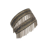 1L013 DOUBLE WRAP BRACELET | KAKI ANTIQUE GOLD - Marie Laure Chamorel