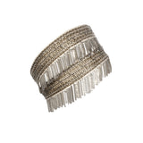 1L013 DOUBLE WRAP BRACELET | OFF WHITE WHITE BRONZE - Marie Laure Chamorel