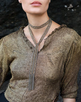 1M008 LARIAT NECKLACE | ANTIQUE GOLD - Marie Laure Chamorel