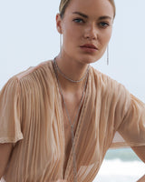 N° 960 MULTI TWIST LARIAT NECKLACE | RHODIUM - Marie Laure Chamorel