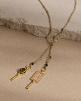 N° 181 LARIAT NECKLACE | GOLD GREY - Marie Laure Chamorel