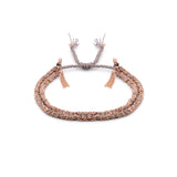 N° 183 BRAIDED BRACELET | PINK GOLD GREY - Marie Laure Chamorel