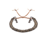 N° 183 BRAIDED BRACELET | RUTHENIUM LUREX GOLD - Marie Laure Chamorel