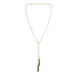N° 359 LARIAT NECKLACE | GOLD GREY - Marie Laure Chamorel