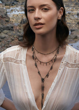 N° 607 NECKLACE | RUTHENIUM LUREX GOLD - Marie Laure Chamorel