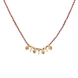 N° 902 NECKLACE | GOLD RED NAVY - Marie Laure Chamorel