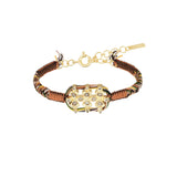 N° 906 BRACELET | GOLD CARAMEL BROWN - Marie Laure Chamorel