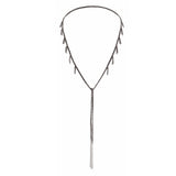 N° 943 LARIAT NECKLACE | RUTHENIUM - Marie Laure Chamorel