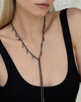 N° 943 LARIAT NECKLACE | RUTHENIUM - Marie Laure Chamorel
