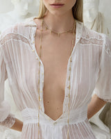 N° 944 MULTI TWIST LARIAT NECKLACE | GOLD BEIGE - Marie Laure Chamorel