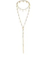 N° 944 MULTI TWIST LARIAT NECKLACE | GOLD BEIGE - Marie Laure Chamorel