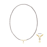 N° 989 NECKLACE | RUTHENIUM LUREX GOLD - Marie Laure Chamorel