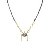 N° 990 NECKLACE | RUTHENIUM LUREX GOLD - Marie Laure Chamorel