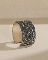 QC038 BIS CUFF BRACELET | CRYSTAL CHROME - Marie Laure Chamorel