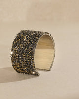 QC038 BIS CUFF BRACELET | METALLIC LIGHT GOLD - Marie Laure Chamorel