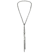 1J006 LARIAT NECKLACE | ANTIQUE SILVER - Marie Laure Chamorel