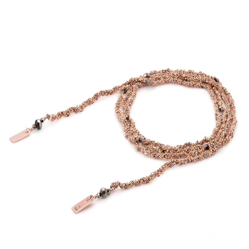 N° 182 NECKLACE | PINK GOLD GREY