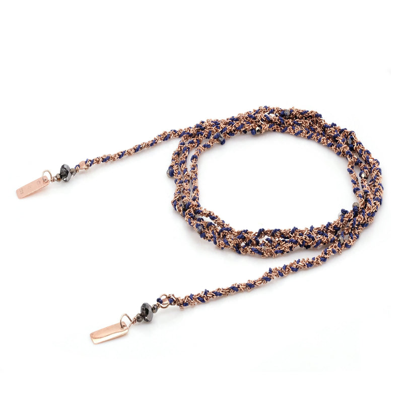 N° 182 COLLIER | PINK GOLD NAVY