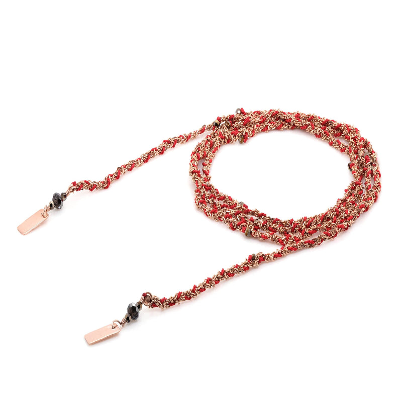 N° 182 COLLIER | PINK GOLD RED
