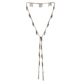 N° 650 LARIAT NECKLACE | RUTHENIUM LUREX GOLD - Marie Laure Chamorel
