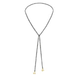N° 826 LARIAT NECKLACE | RUTHENIUM - Marie Laure Chamorel