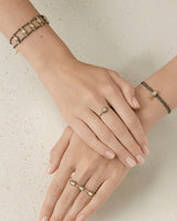 N°828 BRACELET | RUTHENIUM LUREX GOLD