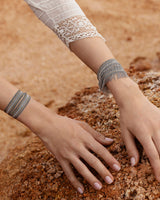 1L009 DOUBLE WRAP BRACELET | ANTIQUE SILVER