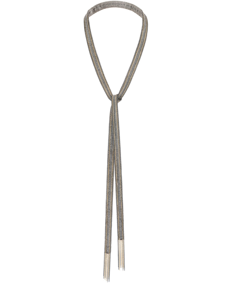 1L006 LONG COLLIER | ANTIQUE SILVER