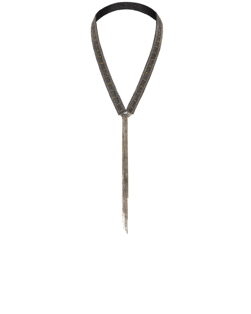 1L011 LONG NECKLACE | BLACK RUTHENIUM