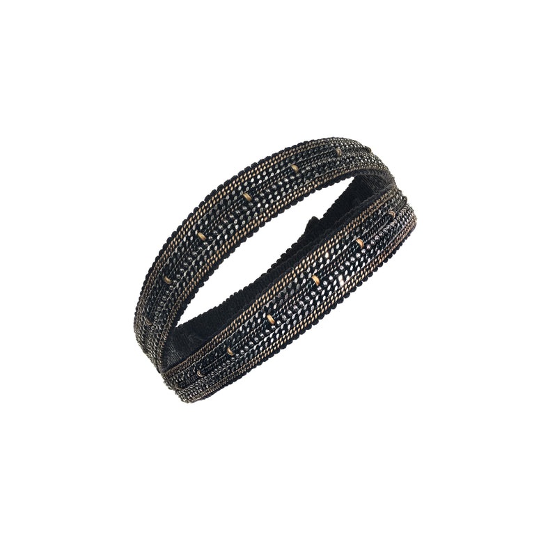 1L015 DOUBLE WRAP BRACELET | BLACK