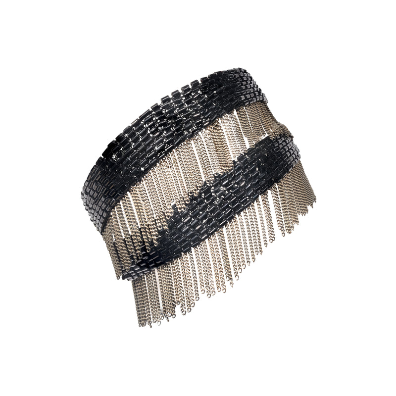 1L016 DOUBLE WRAP BRACELET | BLACK ANTIQUE GOLD