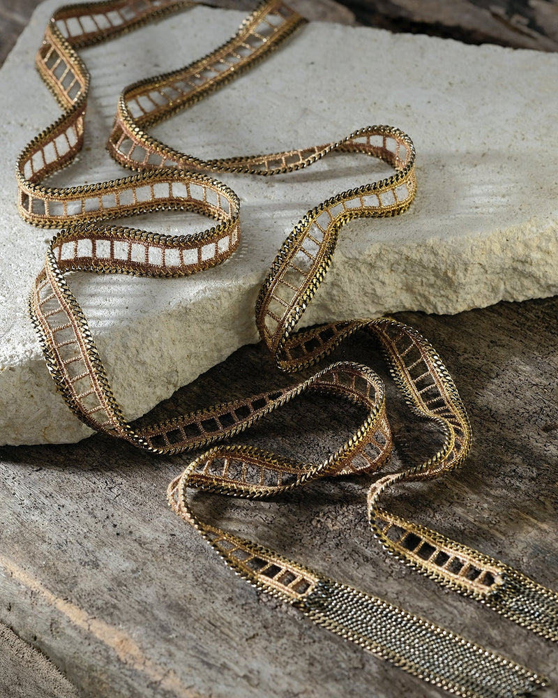 1D002 LARIAT NECKLACE | CHAMPAGNE - Marie Laure Chamorel