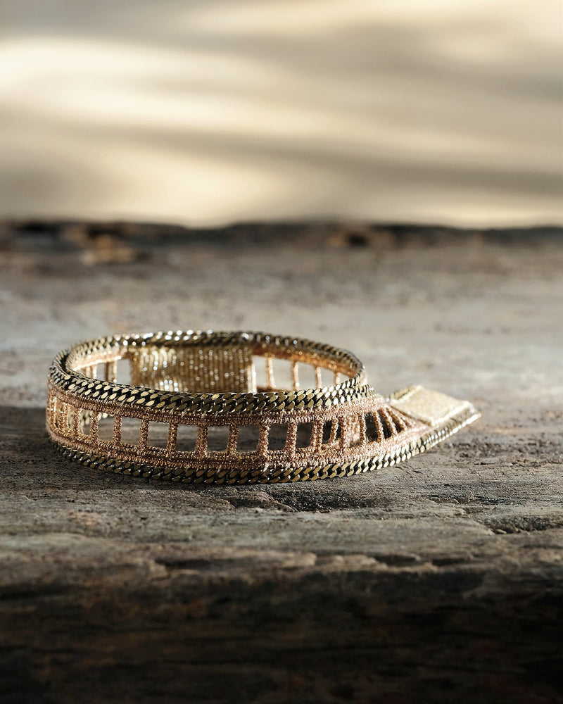 1D003 DOUBLE WRAP BRACELET | CHAMPAGNE - Marie Laure Chamorel
