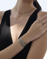 1D006 DOUBLE WRAP BRACELET | WHITE BRONZE - Marie Laure Chamorel