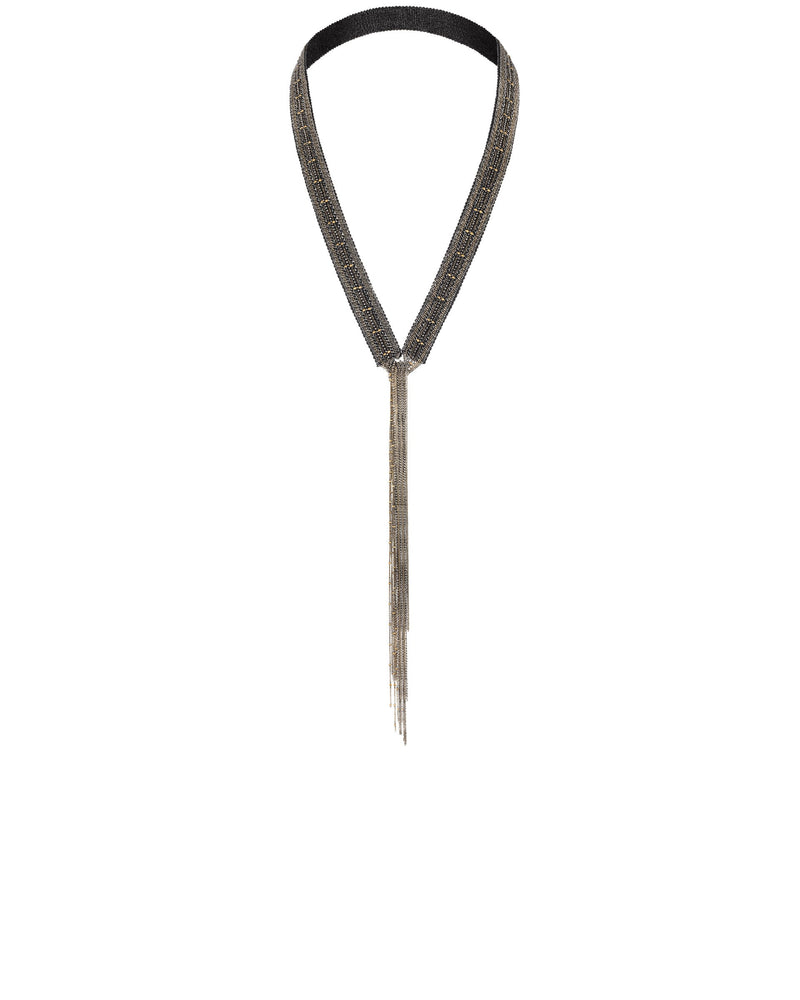 1L011 LONG NECKLACE | BLACK RUTHENIUM - Marie Laure Chamorel