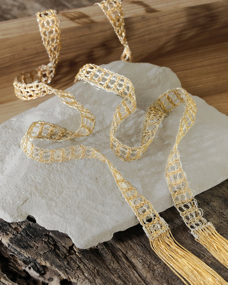 1M006 LARIAT NECKLACE | GOLD - Marie Laure Chamorel