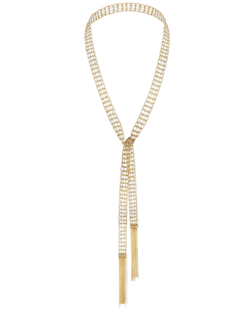 1M006 LARIAT NECKLACE | GOLD - Marie Laure Chamorel