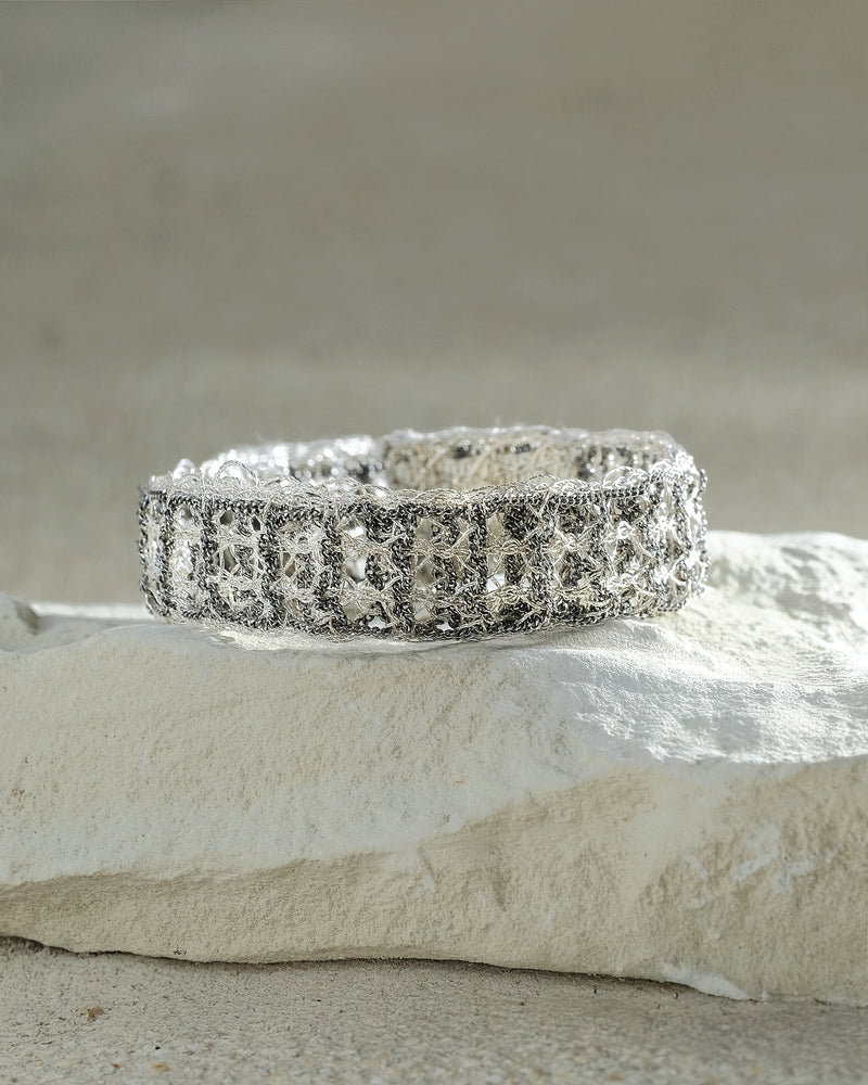 1M007 DOUBLE WRAP BRACELET | RUTHENIUM - Marie Laure Chamorel