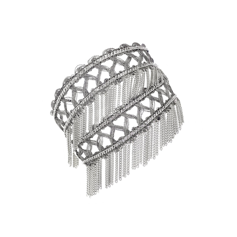1M011 DOUBLE WRAP BRACELET | ANTIQUE SILVER - Marie Laure Chamorel