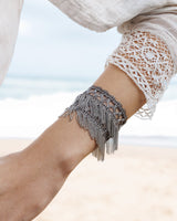 1M011 DOUBLE WRAP BRACELET | ANTIQUE SILVER - Marie Laure Chamorel