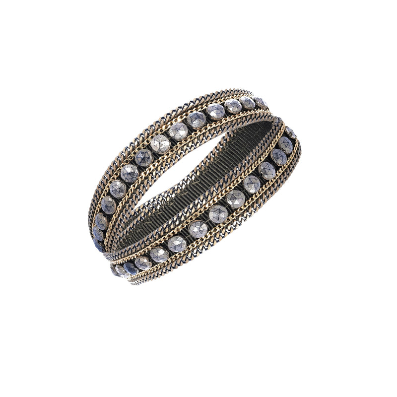 1M013 DOUBLE WRAP BRACELET | KAKI - Marie Laure Chamorel